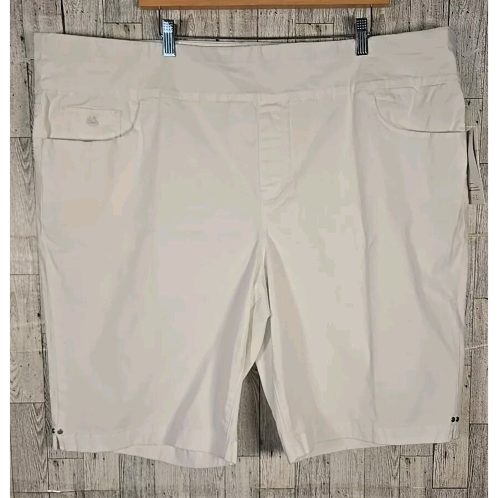 Gloria Vanderbilt Shorts 24W Vintage White Amanda Pull On Slimming Panel NEW